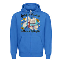 True Royal reading is dreaming with your eyes open Zipper Hoodie - MaliasSmallBusiness