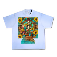 Grape Ice i hate everyone but coffee helps western skeleton coffee sunflowers 12 Urban Heavy Tee - Artiststas