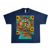 Navy i hate everyone but coffee helps western skeleton coffee sunflowers 12 Urban Heavy Tee - Artiststas