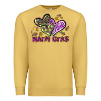 Antique Gold Mardi Gras heart Premium Sweatshirt - LillyAllenDesigns