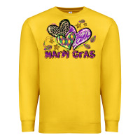 Lemon Mardi Gras heart Premium Sweatshirt - LillyAllenDesigns