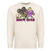 Sandshell Mardi Gras heart Premium Sweatshirt - LillyAllenDesigns