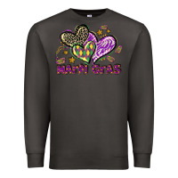 Smoke Mardi Gras heart Premium Sweatshirt - LillyAllenDesigns