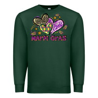 Sports Green Mardi Gras heart Premium Sweatshirt - LillyAllenDesigns
