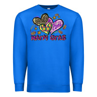 True Royal Mardi Gras heart Premium Sweatshirt - LillyAllenDesigns