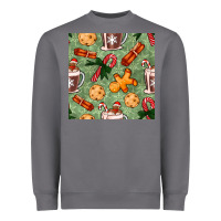 Storm christmas hot chocolate and cookies seamless pattern Heavyweight Sweatshirt - BundleAndBundleShop