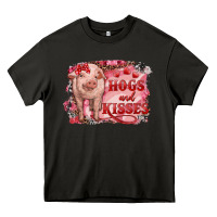 Asphalt Valentines Day Pig Hogs And Kisses Heavy Core Tee - RanaPortraitStore