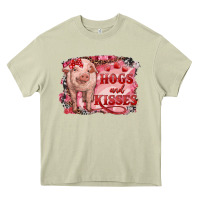 Mossy Valentines Day Pig Hogs And Kisses Heavy Core Tee - RanaPortraitStore
