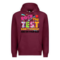 Burgundy rock the test don't stress! just do your best Premium Hoodie - JahusDesignShop