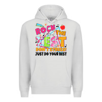 Dove Grey rock the test don't stress! just do your best Premium Hoodie - JahusDesignShop