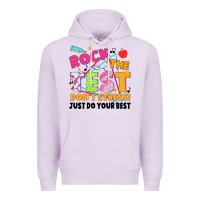 Lilac rock the test don't stress! just do your best Premium Hoodie - JahusDesignShop
