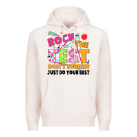 Pale Pink rock the test don't stress! just do your best Premium Hoodie - JahusDesignShop