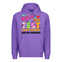 Purple rock the test don't stress! just do your best Premium Hoodie - JahusDesignShop