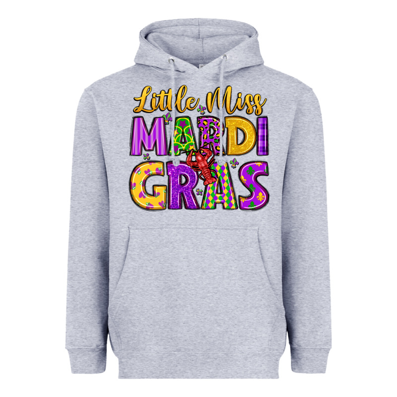 Little Miss Mardi Gras Heavyweight Hoodie by LillyAllenDesigns | Teevron