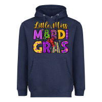 Navy little miss mardi gras Heavyweight Hoodie - LillyAllenDesigns