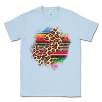 Dusty Blue serape leopard patch Classic Tee - AdoDesignShop