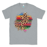 Heather Grey serape leopard patch Classic Tee - AdoDesignShop