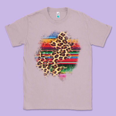 Serape Leopard Patch Classic Tee Designed By Adodesignshop