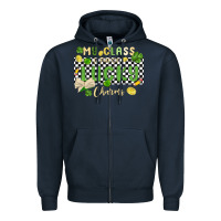 Navy my class is full of lucky charms Zipper Hoodie - MaliasSmallBusiness