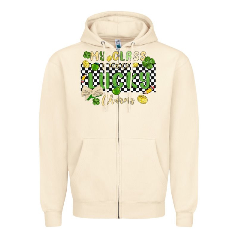 My Class Is Full Of Lucky Charms Zipper Hoodie by MaliasSmallBusiness | Teevron