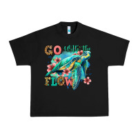 Black go with the flow floral turtle Urban Heavy Tee - Jasminsmagicworld