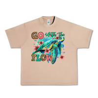 Burro go with the flow floral turtle Urban Heavy Tee - Jasminsmagicworld