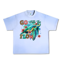 Grape Ice go with the flow floral turtle Urban Heavy Tee - Jasminsmagicworld