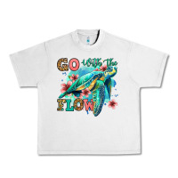 Lunar Rock go with the flow floral turtle Urban Heavy Tee - Jasminsmagicworld