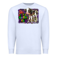 White Mardi Gras Calf Premium Sweatshirt - LillyAllenDesigns