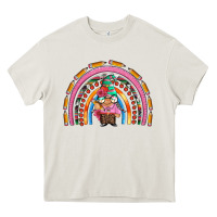 Cream teacher gnome rainbow Heavy Core Tee - Artiststas