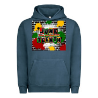 Pigment Midnight Navy juneteenth free ish since 1865 Urban Hoodie - CowGirlArtShop