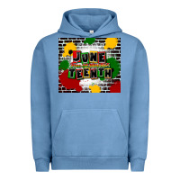 Pigment Pebble Blue juneteenth free ish since 1865 Urban Hoodie - CowGirlArtShop