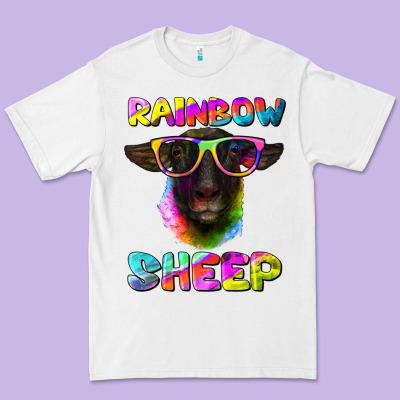Premium Tee rainbow sheep suffolk sheep