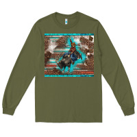 Army Green western rodeo bullfighter serape leopards turquoise's gliterrs Long Sleeve Tee - BarkalooDesign