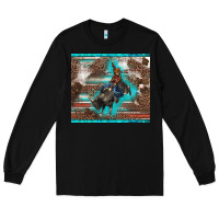 Black western rodeo bullfighter serape leopards turquoise's gliterrs Long Sleeve Tee - BarkalooDesign