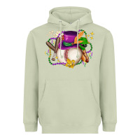 Matcha mardi gras baseball Heavyweight Hoodie - LillyAllenDesigns