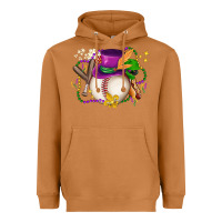 Meerkat mardi gras baseball Heavyweight Hoodie - LillyAllenDesigns