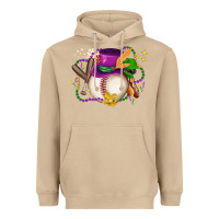Mushroom mardi gras baseball Heavyweight Hoodie - LillyAllenDesigns