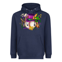 Navy mardi gras baseball Heavyweight Hoodie - LillyAllenDesigns