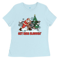 Baby Blue out here slammin' Ladies Tee - MaliasSmallBusiness