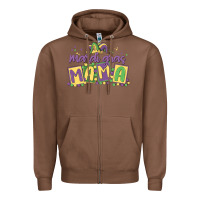 Chestnut mardi gras mama Zipper Hoodie - MaliasSmallBusiness