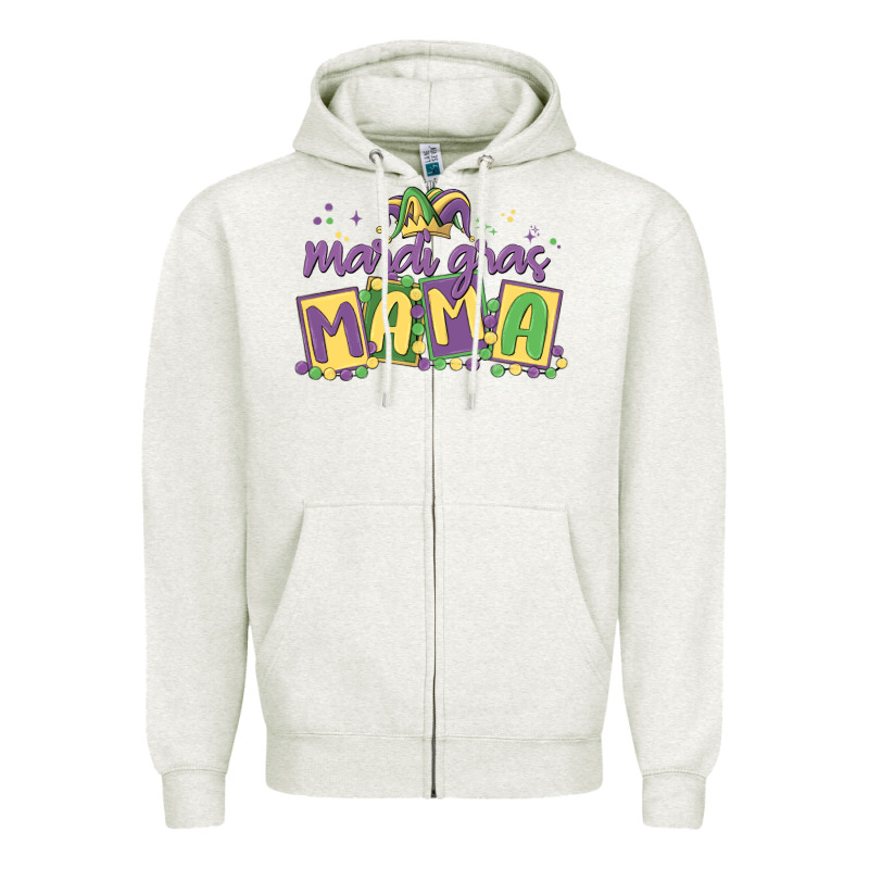 Mardi Gras Mama Zipper Hoodie by MaliasSmallBusiness | Teevron