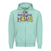 Seafoam mardi gras mama Zipper Hoodie - MaliasSmallBusiness
