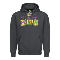 Smoke mardi gras mama Zipper Hoodie - MaliasSmallBusiness