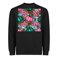 Black breast cancer awareness with pumpkins seamless pattern Heavyweight Sweatshirt - BundleAndBundleShop