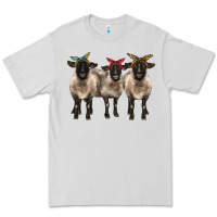 3 Sheeps Suffolk Ewe With Bandana Premium Tee | Teevron