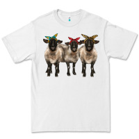White 3 sheeps suffolk ewe with bandana Premium Tee - BarkalooDesign