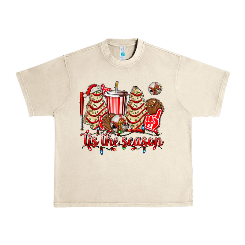 Tis The Season Christmas Tree  Cake Baseball Urban Heavy Tee by AdoDesignShop | Teevron