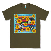 Army Green serape cowhide sunflower Classic Tee - AdoDesignShop