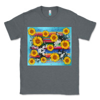 Charcoal Heather serape cowhide sunflower Classic Tee - AdoDesignShop